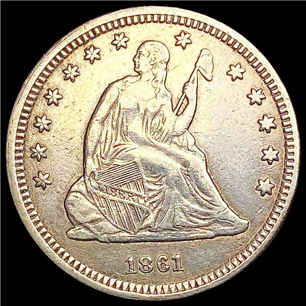 1861 Seated Liberty Quarter CLOSELY UNCIRCULATED