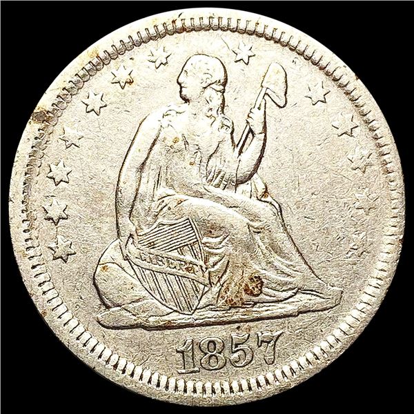 1857 Seated Liberty Quarter CLOSELY UNCIRCULATED