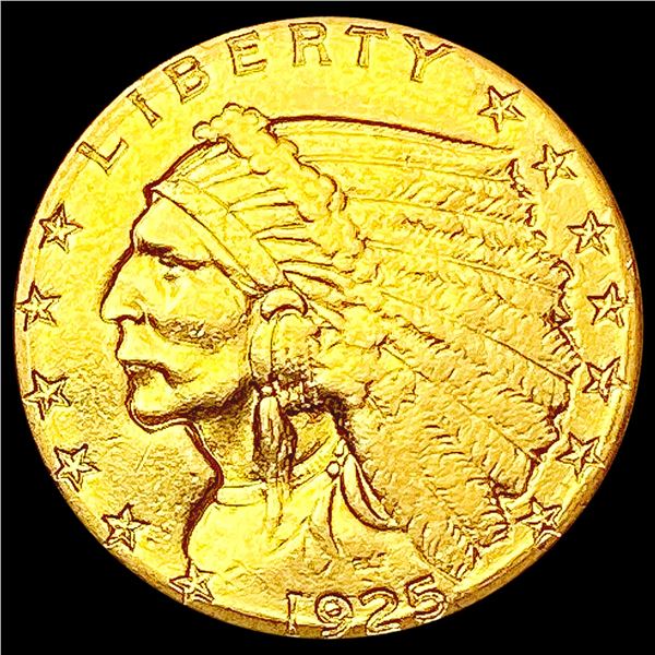 1925-D $2.50 Gold Quarter Eagle CLOSELY UNCIRCULAT