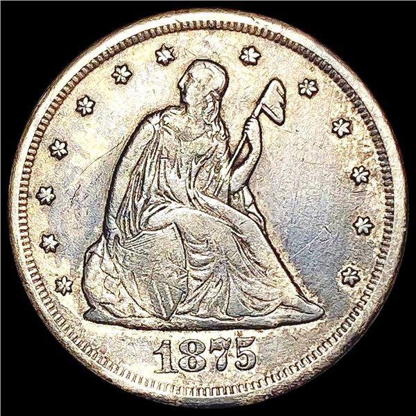 1875-CC Twenty Cent Piece NEARLY UNCIRCULATED