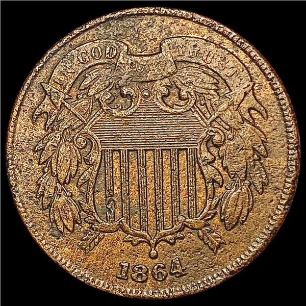 1864 Two Cent Piece CLOSELY UNCIRCULATED