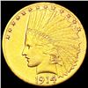 Image 1 : 1914-D $10 Gold Eagle CLOSELY UNCIRCULATED