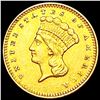 Image 1 : 1873 Open 3 Rare Gold Dollar CHOICE AU