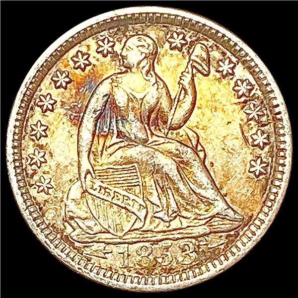 1853-O Seated Liberty Half Dime CLOSELY UNCIRCULAT