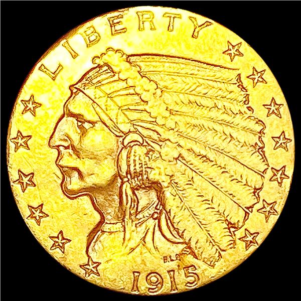 1915 $2.50 Gold Quarter Eagle CLOSELY UNCIRCULATED