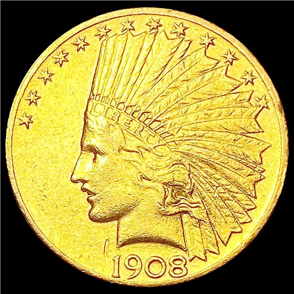 1908 $10 Gold Eagle CLOSELY UNCIRCULATED