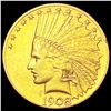 Image 1 : 1908 $10 Gold Eagle CLOSELY UNCIRCULATED