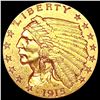 Image 1 : 1915 $2.50 Gold Quarter Eagle CLOSELY UNCIRCULATED