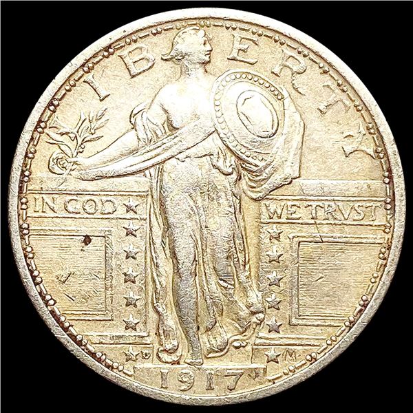 1917-D Standing Liberty Quarter NEARLY UNCIRCULATE