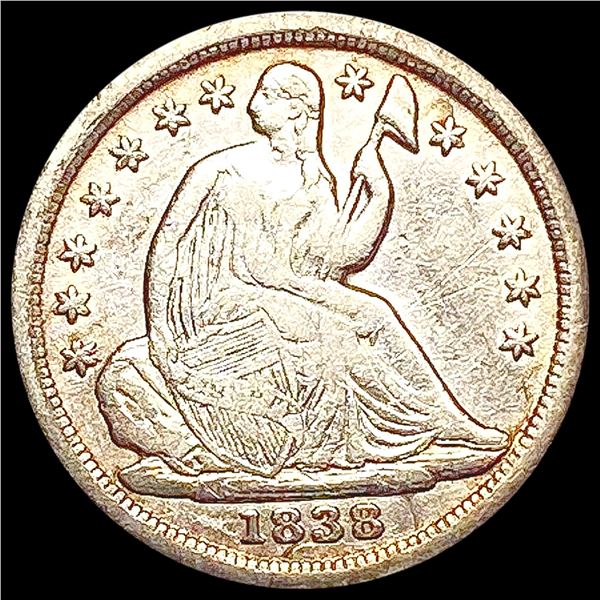 1838 Seated Liberty Half Dime CLOSELY UNCIRCULATED