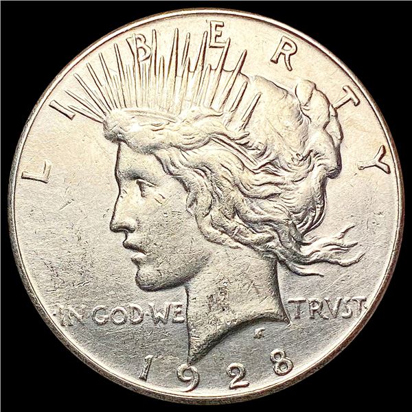 1928-S Silver Peace Dollar CLOSELY UNCIRCULATED