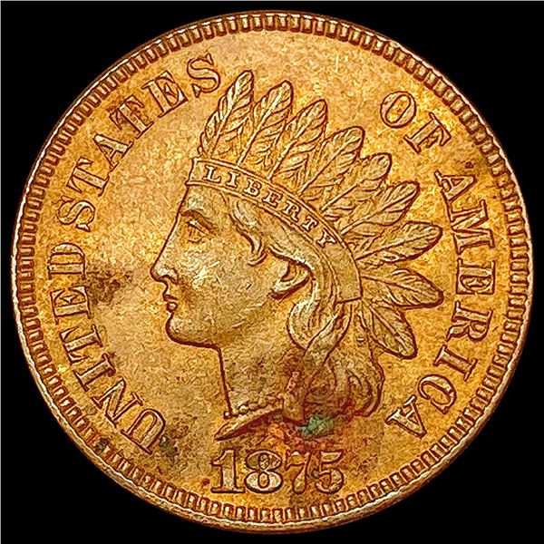 1875 Indian Head Cent CHOICE AU