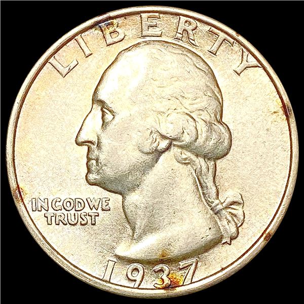 1937-S Washington Silver Quarter CHOICE AU