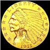 Image 1 : 1911 $2.50 Gold Quarter Eagle CLOSELY UNCIRCULATED