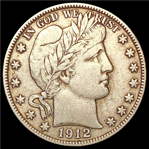 1912-D Barber Half Dollar LIGHTLY CIRCULATED