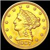 Image 1 : 1907 $2.50 Gold Quarter Eagle CLOSELY UNCIRCULATED