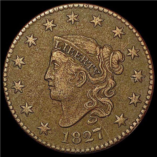 1827 Coronet Head Large Cent LIGHTLY CIRCULATED