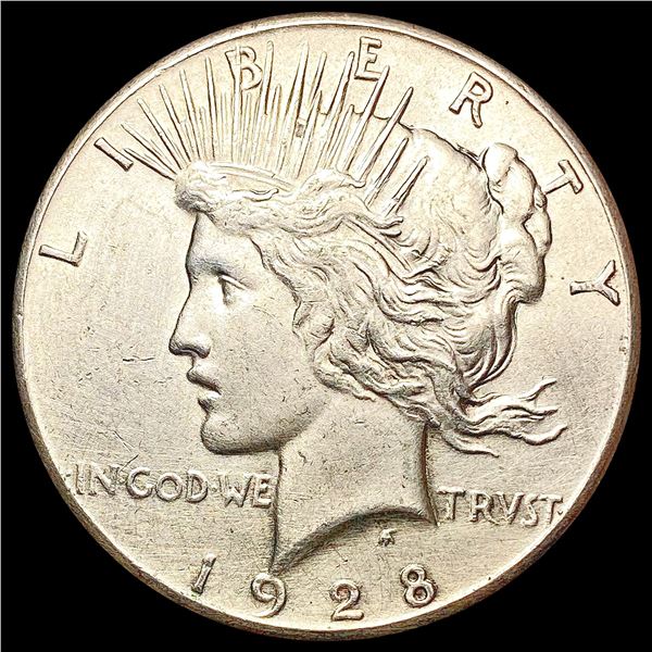 1928 Silver Peace Dollar NEARLY UNCIRCULATED