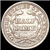 Image 2 : 1853 Arws Seated Liberty Half Dime CLOSELY UNCIRCU