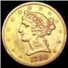 Image 1 : 1880-S $5 Gold Half Eagle CLOSELY UNCIRCULATED
