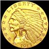 Image 1 : 1913 $2.50 Gold Quarter Eagle CLOSELY UNCIRCULATED