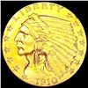 Image 1 : 1910 $2.50 Gold Quarter Eagle CLOSELY UNCIRCULATED