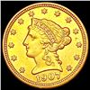 Image 1 : 1907 $2.50 Gold Quarter Eagle CLOSELY UNCIRCULATED