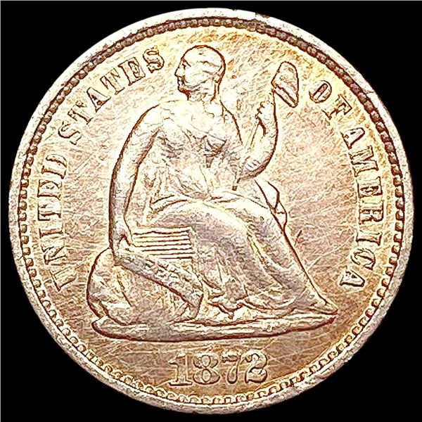 1872 Seated Liberty Half Dime CLOSELY UNCIRCULATED