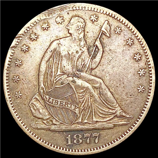 1877-S Seated Liberty Half Dollar NEARLY UNCIRCULA
