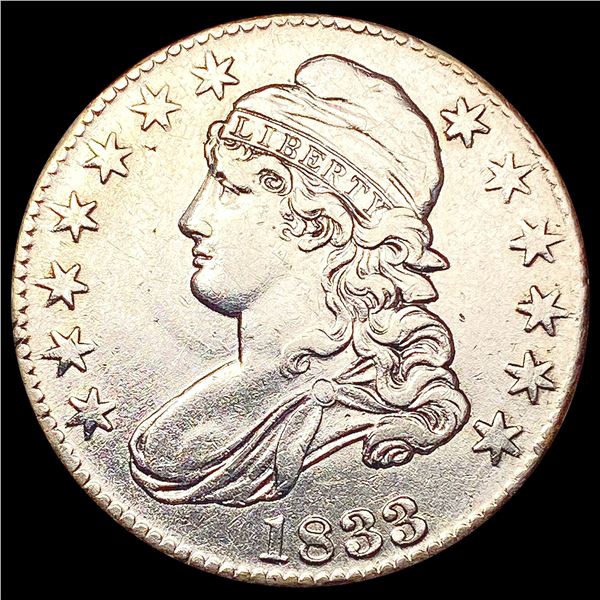 1833 Capped Bust Half Dollar CLOSELY UNCIRCULATED