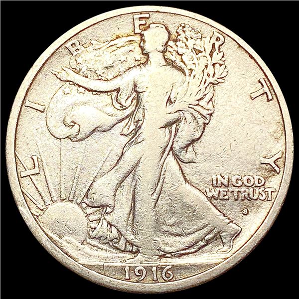 1916-S Walking Liberty Half Dollar NICELY CIRCULAT