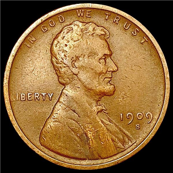 1909-S Wheat Cent LIGHTLY CIRCULATED