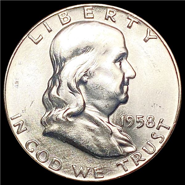 1858 Franklin Half Dollar UNCIRCULATED