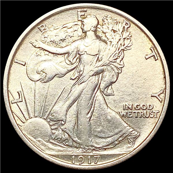 1917-D Walking Liberty Half Dollar CLOSELY UNCIRCU