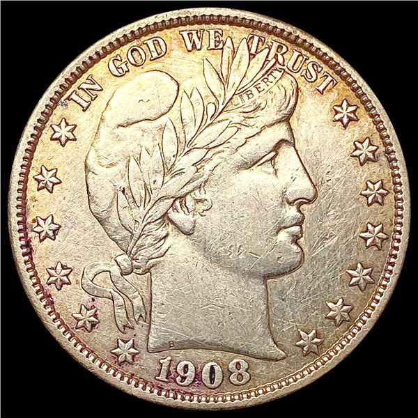 1908 Barber Half Dollar CLOSELY UNCIRCULATED