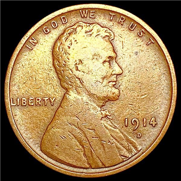 1914-D Wheat Cent LIGHTLY CIRCULATED