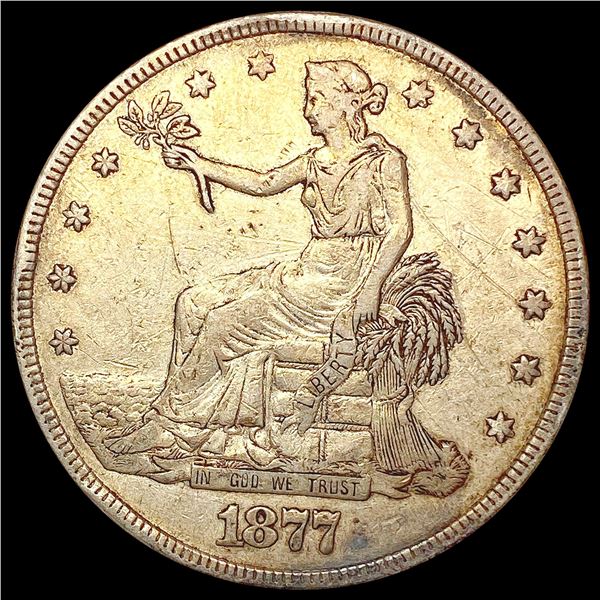 1877 Silver Trade Dollar LIGHTLY CIRCULATED