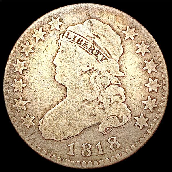 1818 Capped Bust Quarter NICELY CIRCULATED