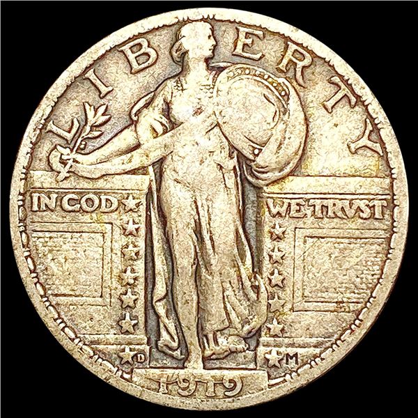 1919-D Standing Liberty Quarter LIGHTLY CIRCULATED