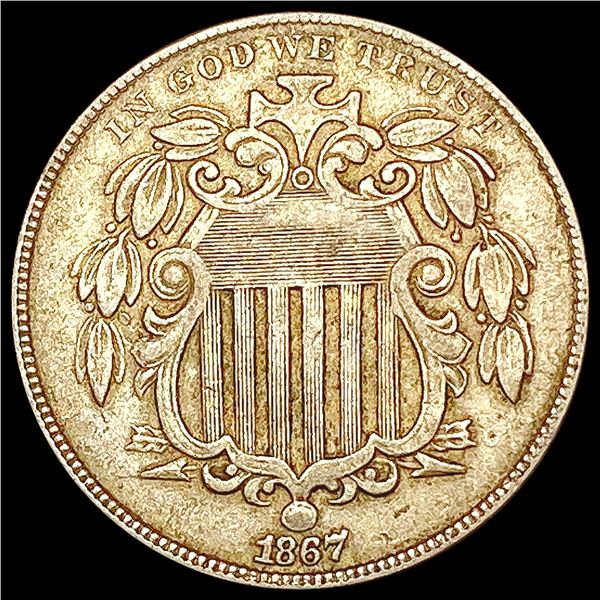 1867 Shield Nickel LIGHTLY CIRCULATED