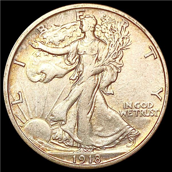 1918 Walking Liberty Half Dollar NEARLY UNCIRCULAT