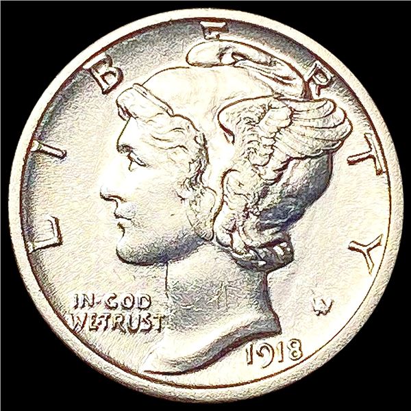 1918-S Mercury Dime CHOICE AU