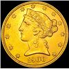 Image 1 : 1900 $5 Gold Half Eagle UNCIRCULATED