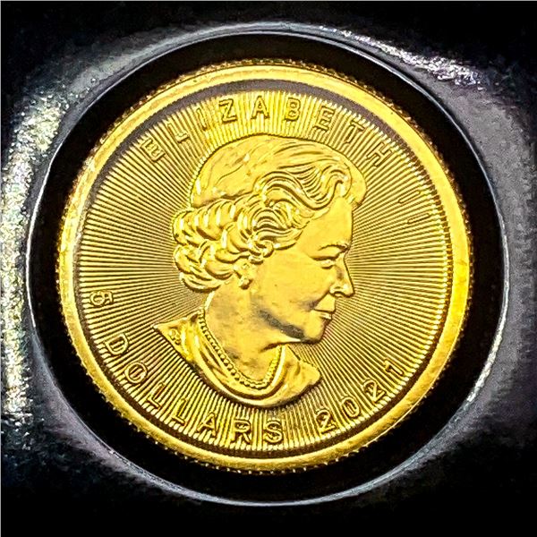 2021 Canada 1/10oz Gold $5 SUPERB GEM BU