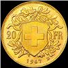 Image 2 : 1947 Swiss .1867oz Gold 20 Francs UNCIRCULATED