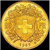 Image 2 : 1947 Swiss .1867oz Gold 20 Francs UNCIRCULATED