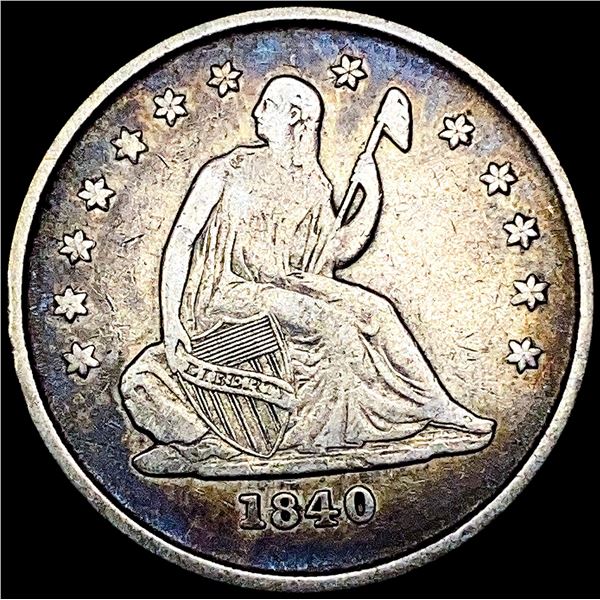 1840-O Seated Liberty Quarter LIGHTLY CIRCULATED