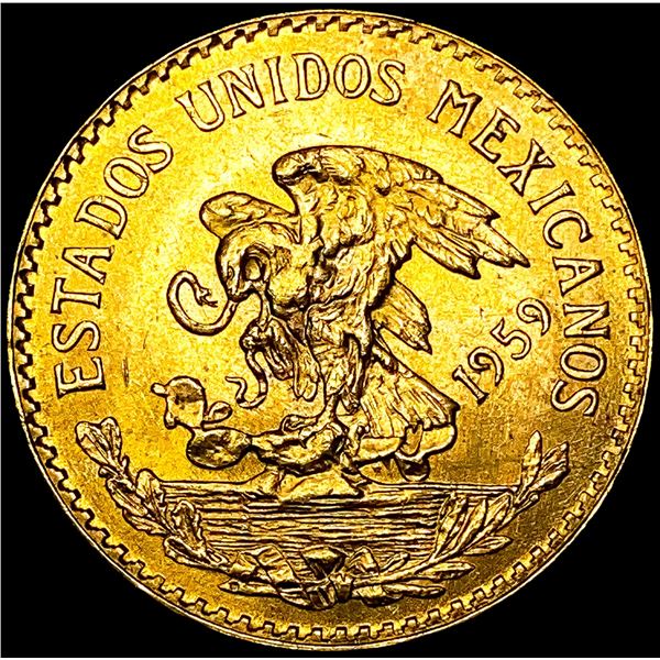 1959 Mexico .4823oz Gold 20 Pesos UNCIRCULATED