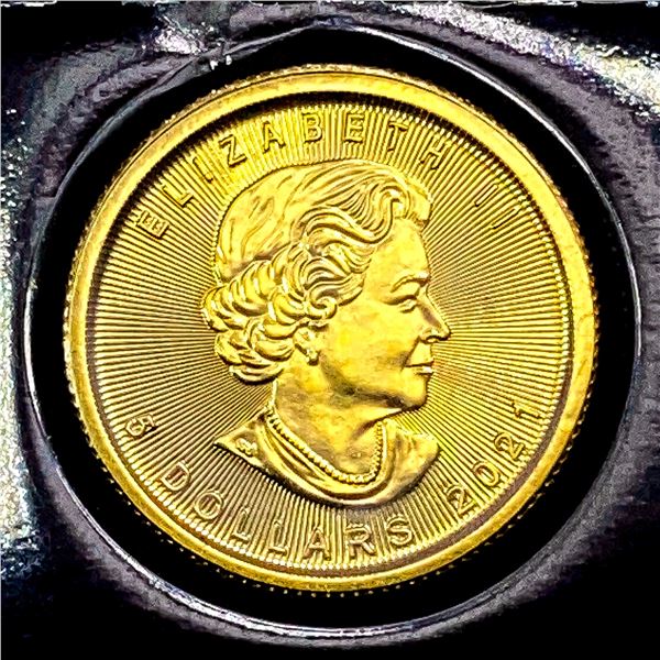 2021 Canada 1/10oz Gold $5 SUPERB GEM BU