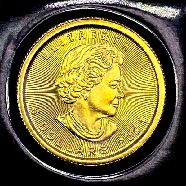 2021 Canada 1/10oz Gold $5 SUPERB GEM BU